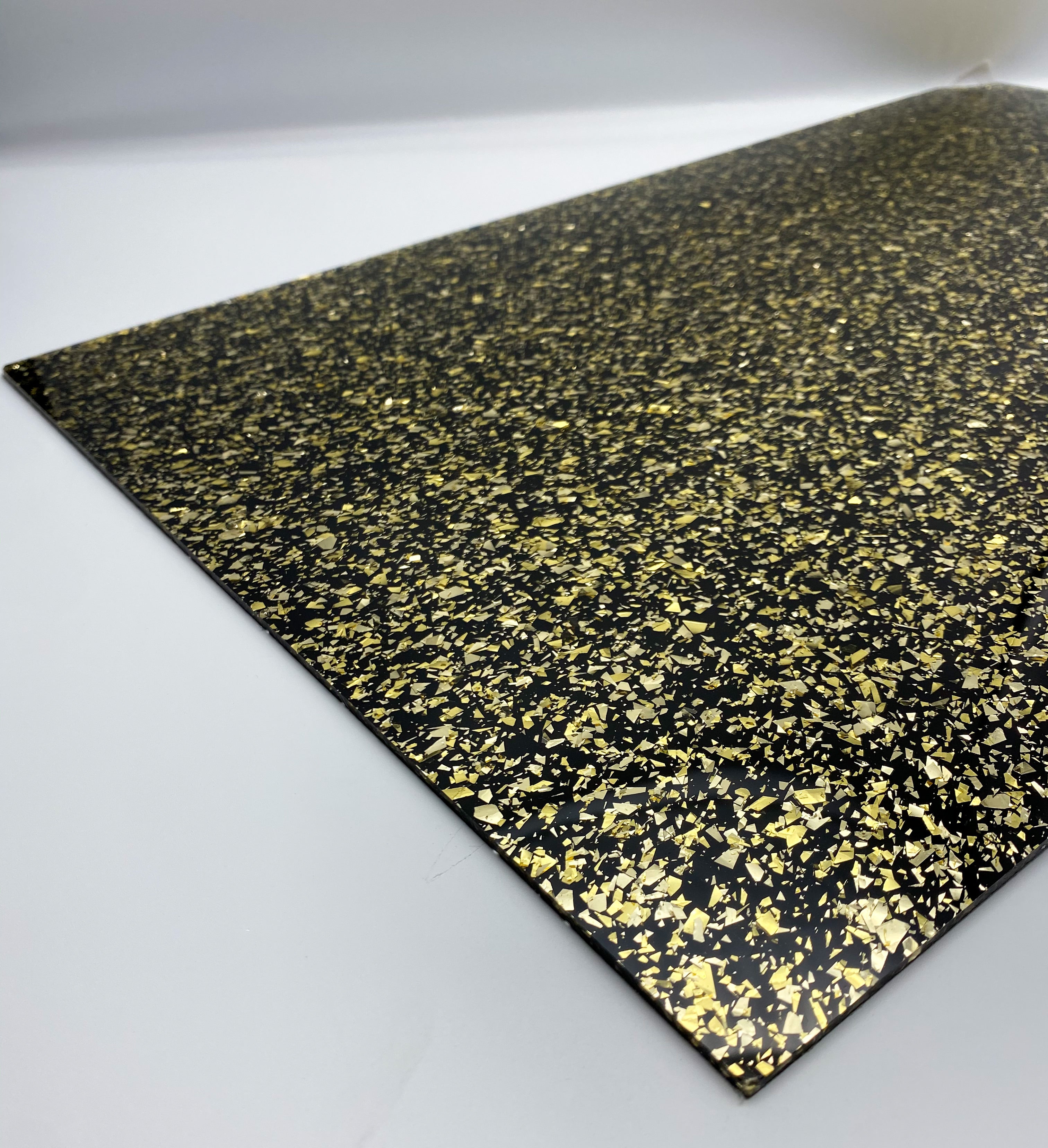 black and gold chubky acrylic sheet