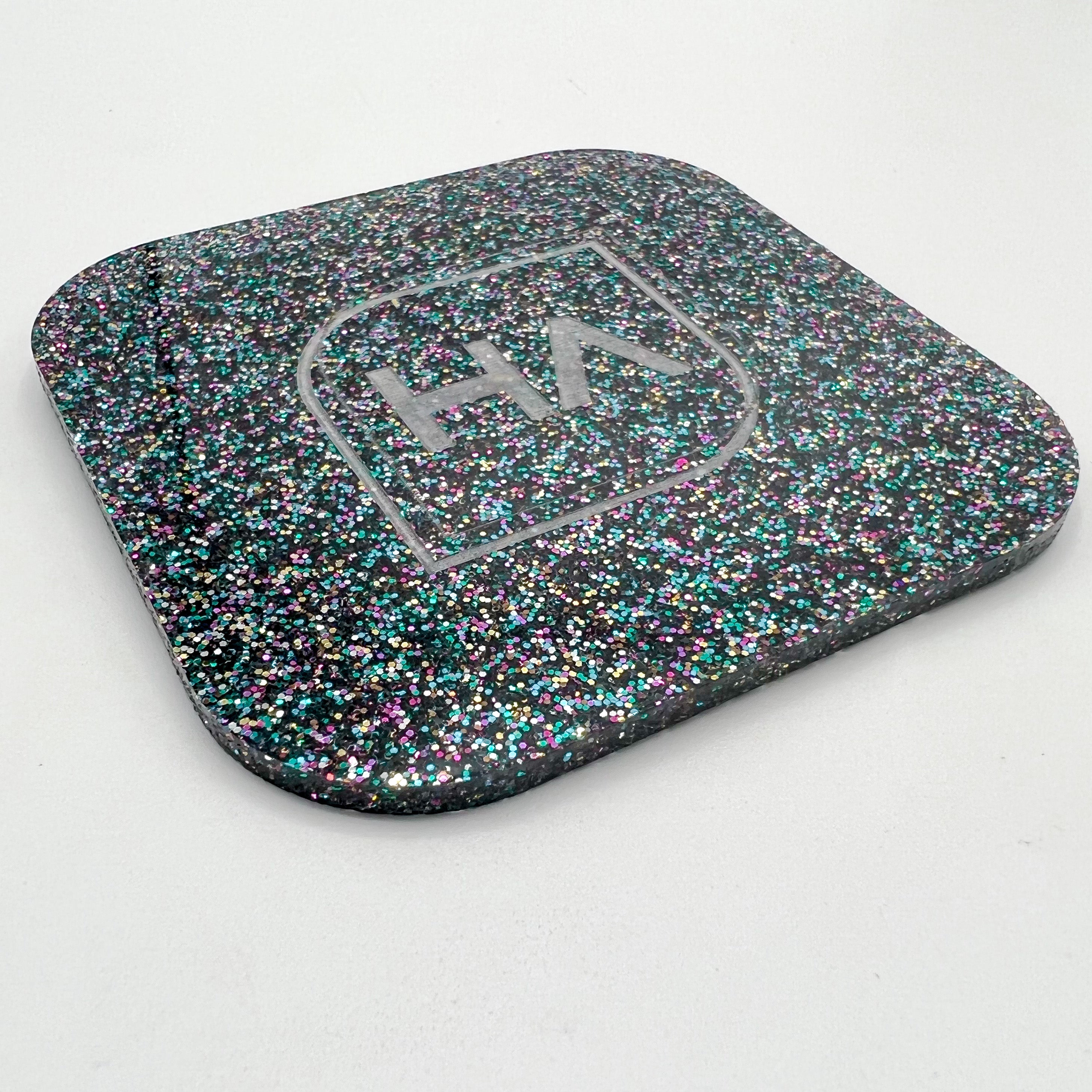 Galaxy Rainbow Glitter Cast Acrylic Sheet Laser Cutting