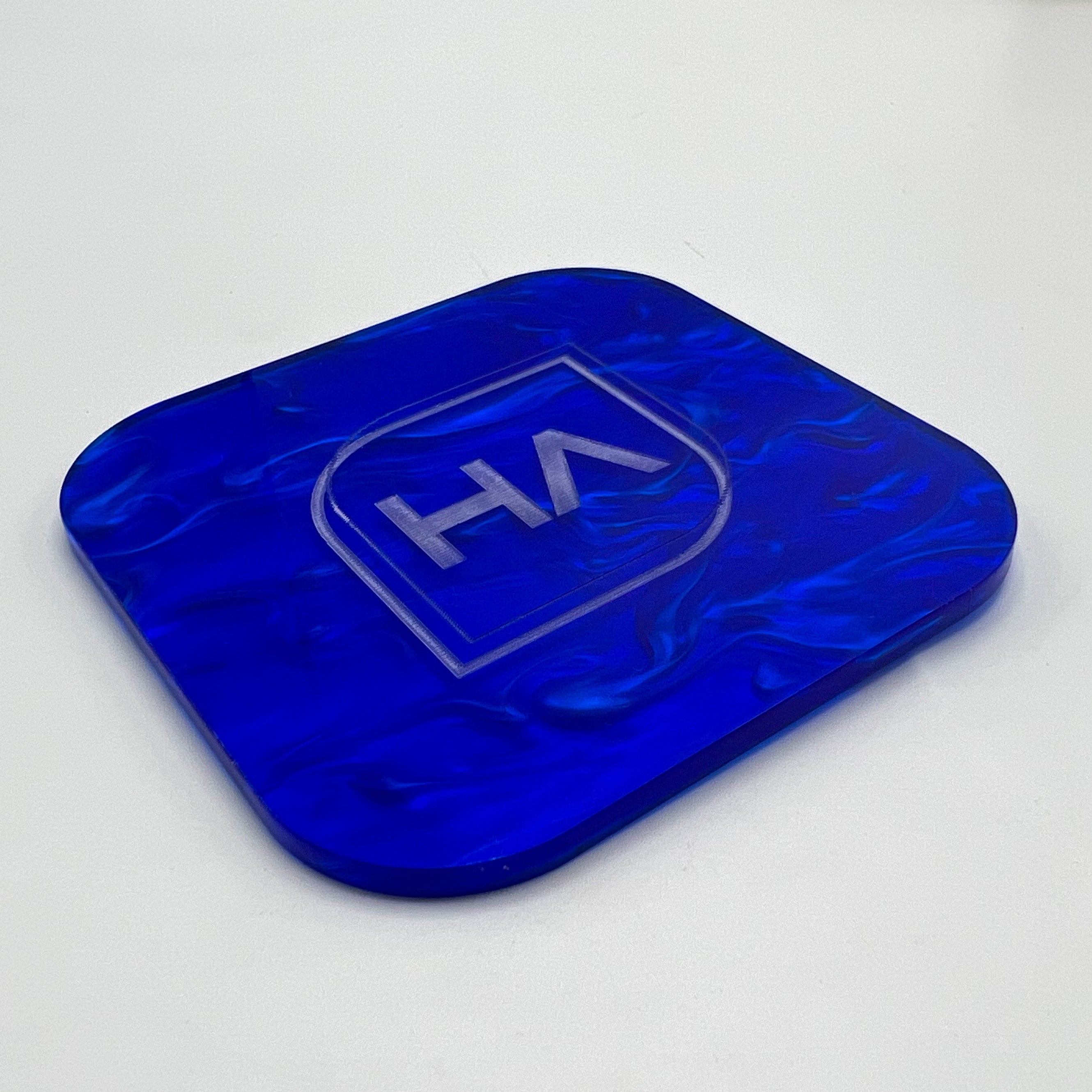 Royal Blue Pearl Blue Marble Cast Acrylic Sheet Laser Cut