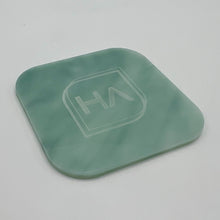 Load image into Gallery viewer, emerald sage green quartz cast acrylic sheet laser cut material
