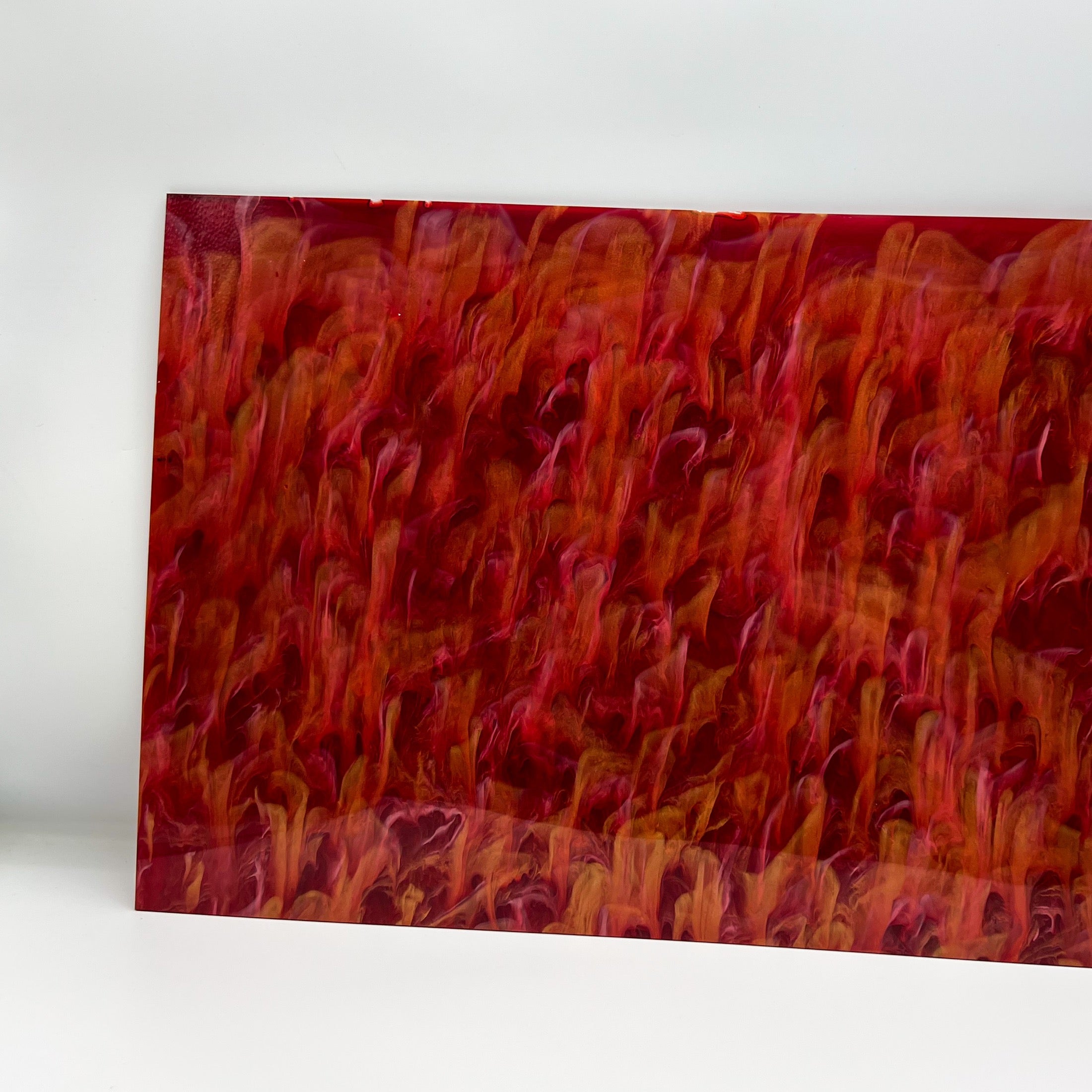red and gold marble swirl cast acrylic sheet laser safe