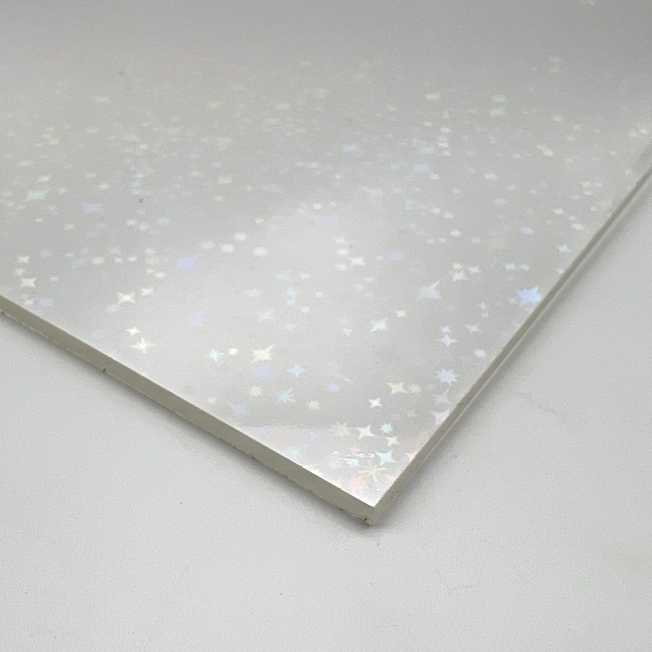 starburst iridescent holographic cast acrylic sheet laser safe