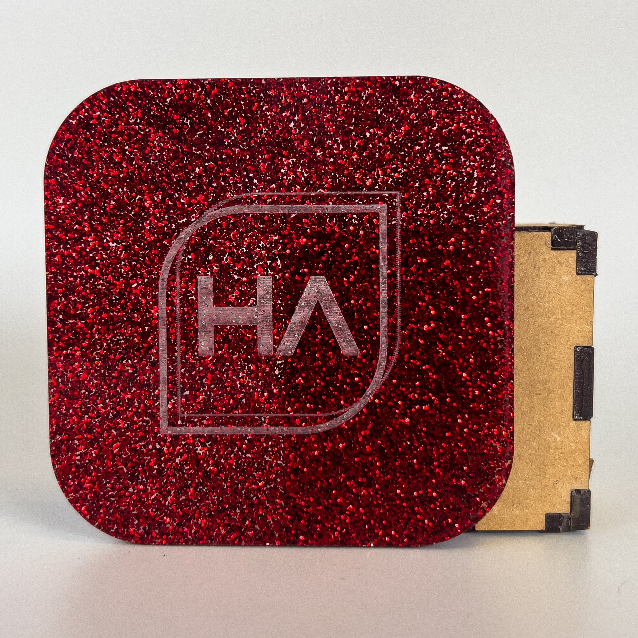 1/8" Red Glitter Cast Acrylic Sheet