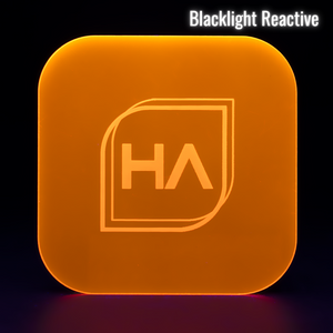 Blacklight reactive 1/16" Fluorescent Orange Cast Acrylic Sheet
