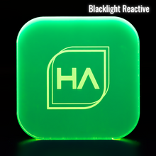 Load image into Gallery viewer, Blacklight reactive 1/4&quot; Fluorescent Green Cast Acrylic Sheet
