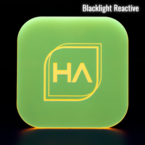 Blacklight reactive 1/8" Fluorescent Yellow Cast Acrylic Sheet