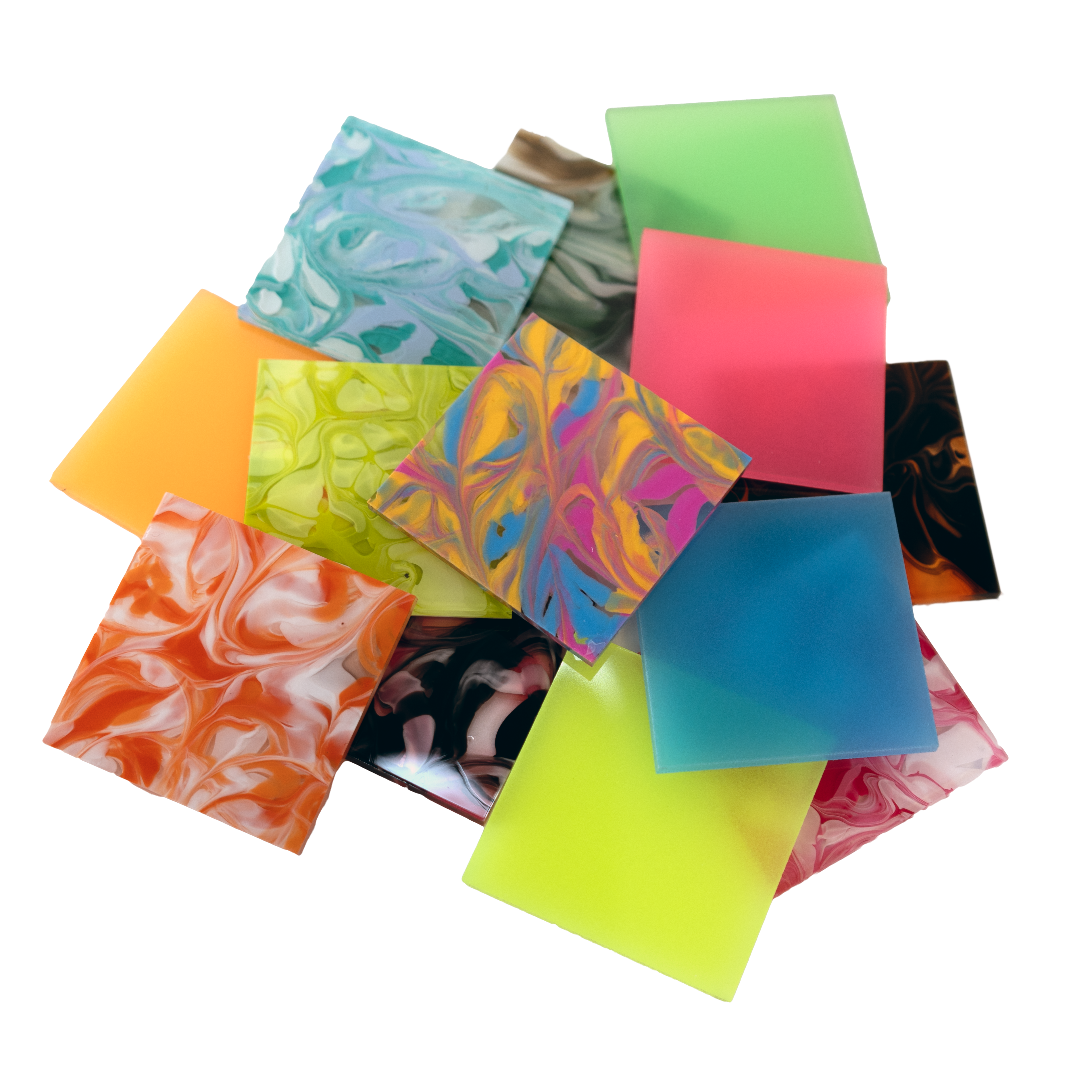 Swirls and Glow in the Dark 2" x 2" Sample Square Bundle