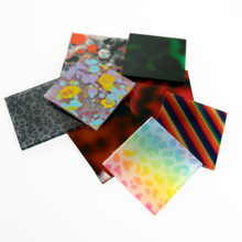 Load image into Gallery viewer, Tortoise, Ink, and Pattern 2&quot; x 2&quot; Cast Acrylic Sheet Sample Square Bundle
