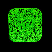 Load image into Gallery viewer, Green glow in the dark glitter cast acrylic sheet
