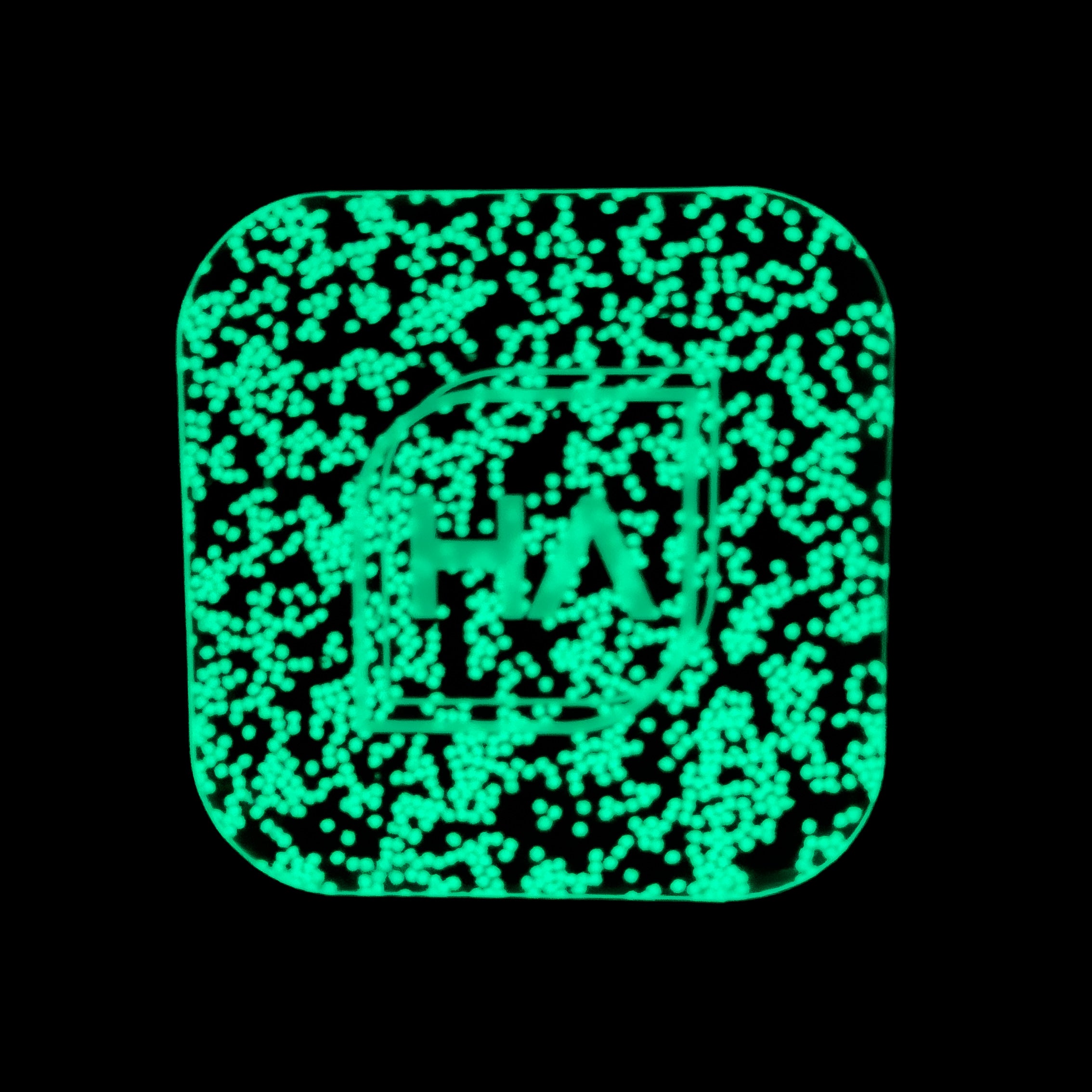 Blue glow in the dark glitter cast acrylic sheet