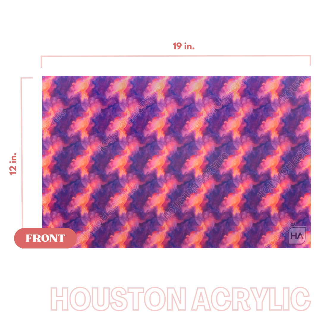 1/8" Abstract Purple Pink Marble MakerPrint Full Size Acrylic Sheet View