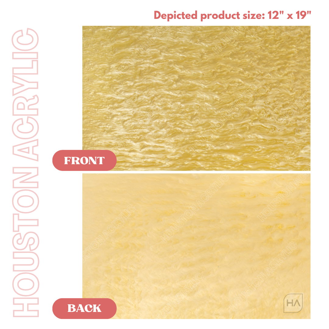 1/8" Baby Yellow Pearl Cast Acrylic Sheet