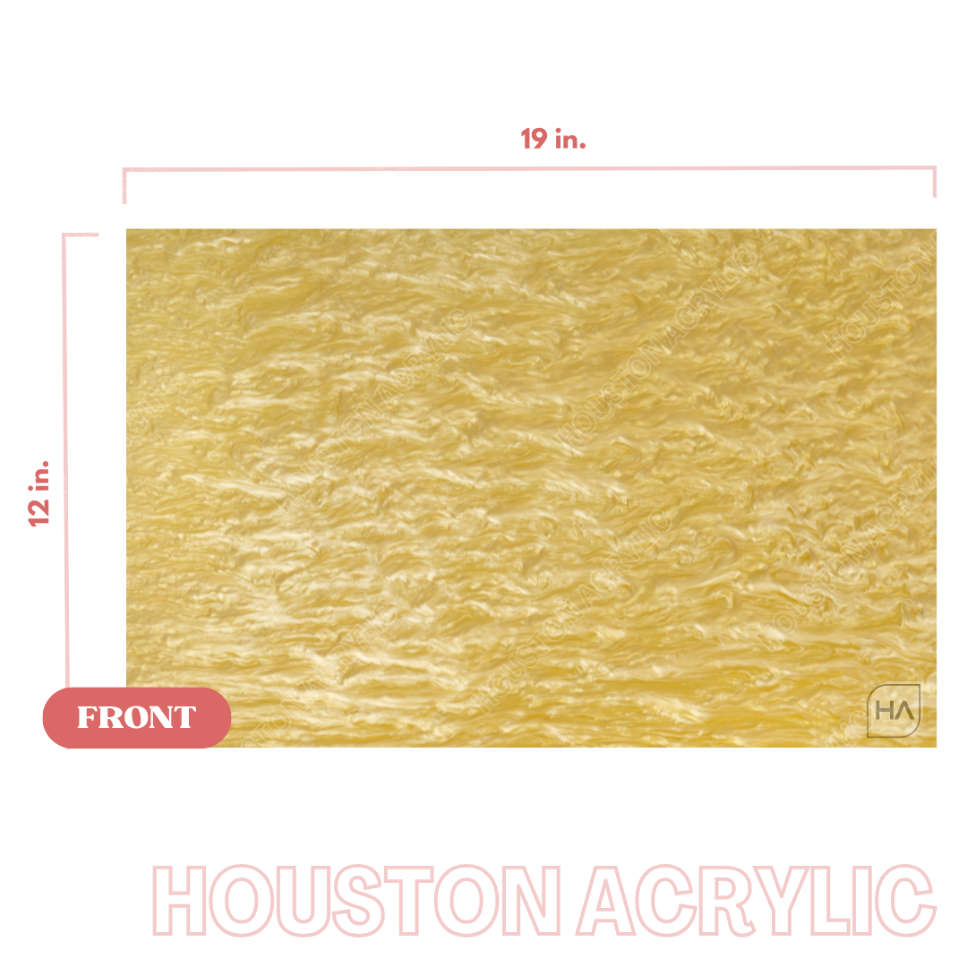 1/8" Baby Yellow Pearl Cast Acrylic Sheet