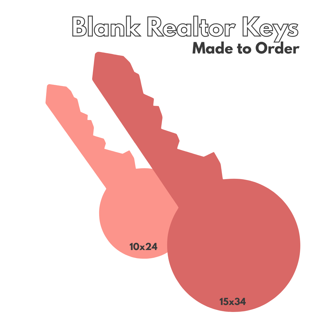 Rectagle Realtor Key Blank Acrylic Realtor Key (1/8