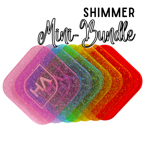 Shimmer Glitter Mini Cast Acrylic Sheet Bundle