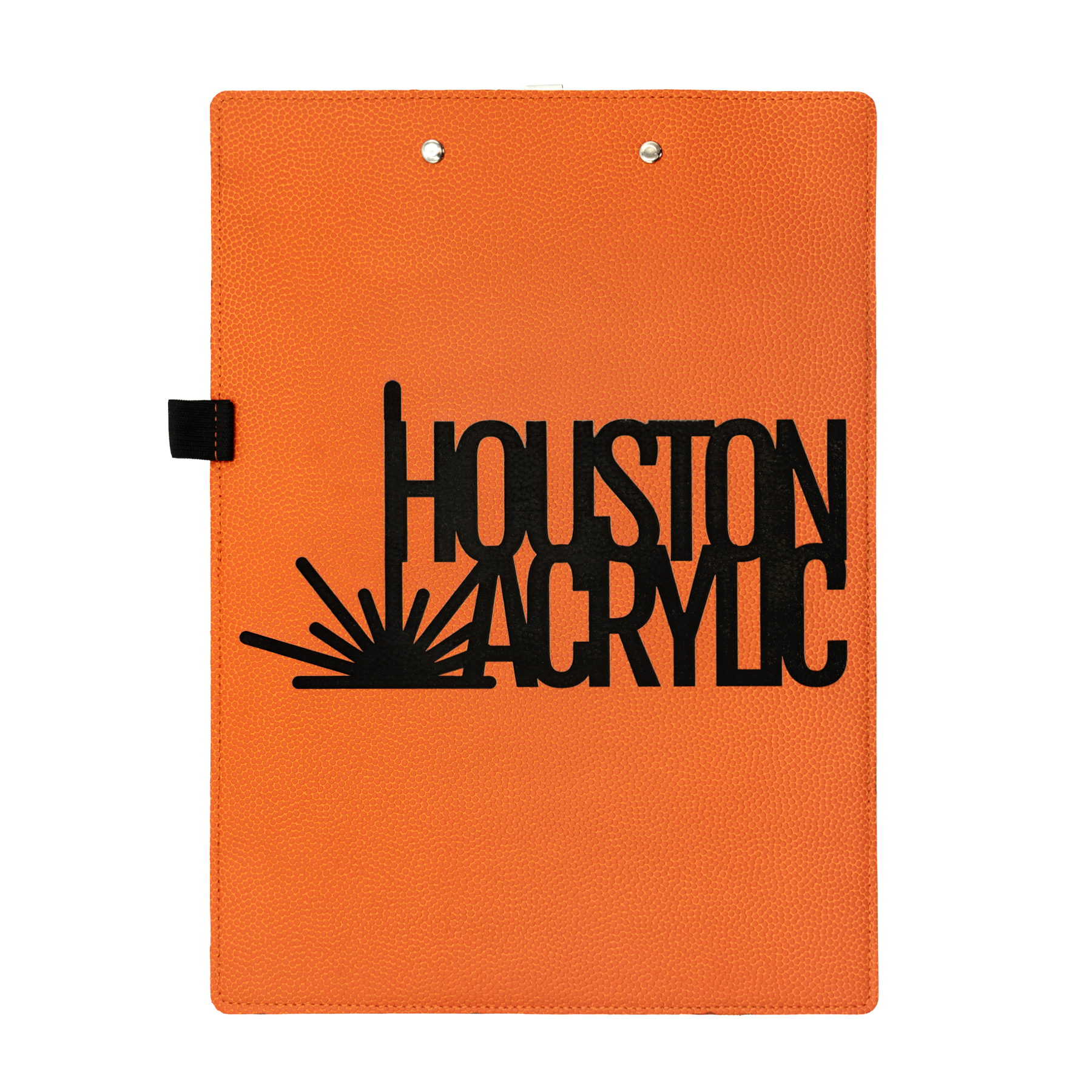 Textured Basketball Orange/Black MakerLeatherette Clipboard