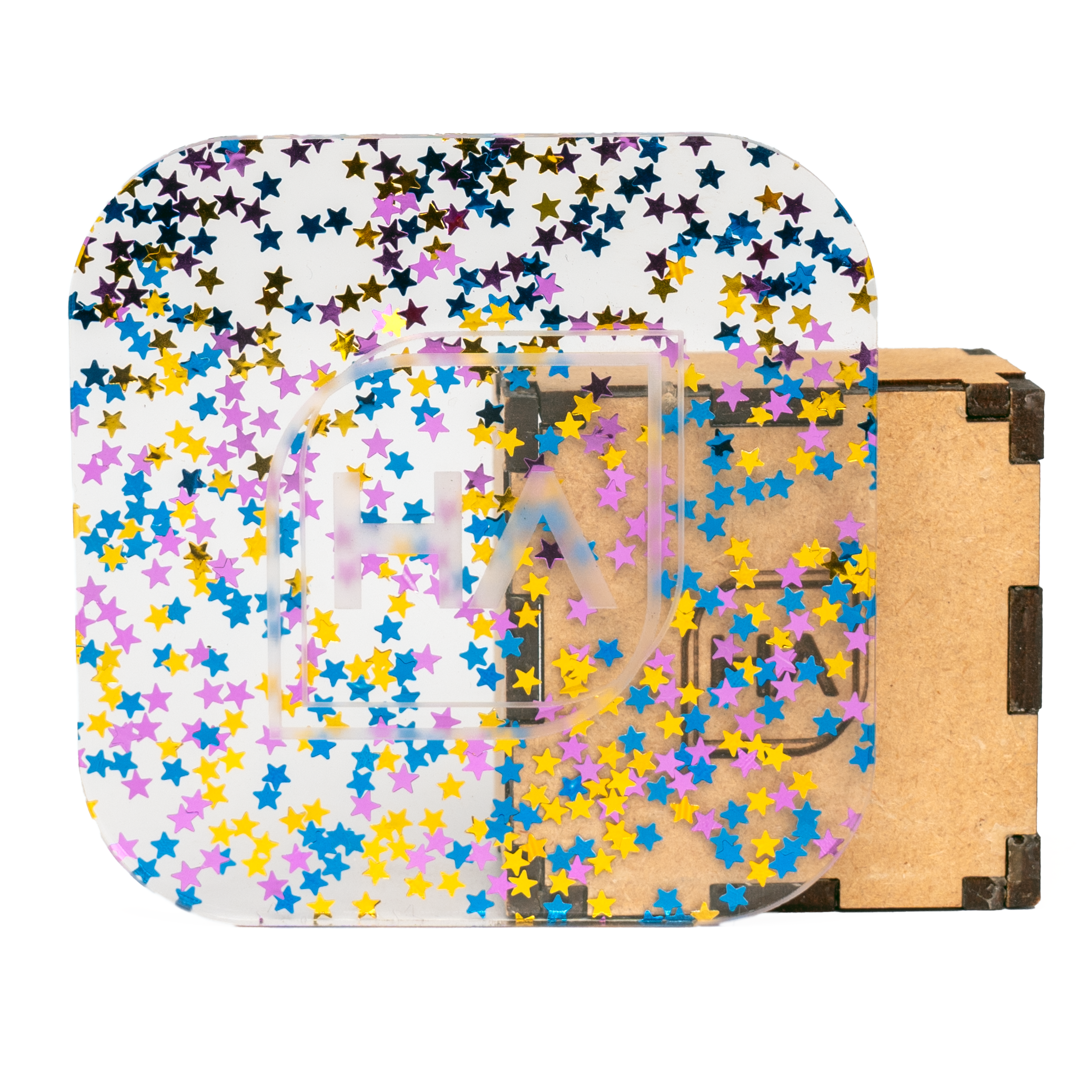 1/8" Bejeweled Stars Cast Acrylic Sheet