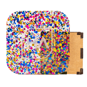 1/8" Birthday Polka Dots Confetti Cast Acrylic Sheet