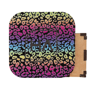 1/8" Black Matte Rainbow Leopard MakerPrint