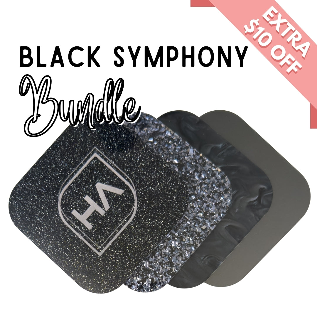 1/8" Black Symphony Cast Acrylic Sheet Bundle