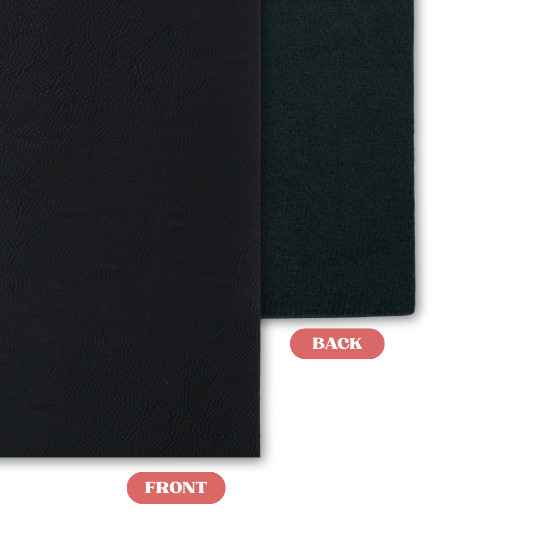 Black to Gold MakerLeatherettte Laserable Leatherette Sheet Front vs Back Comparison