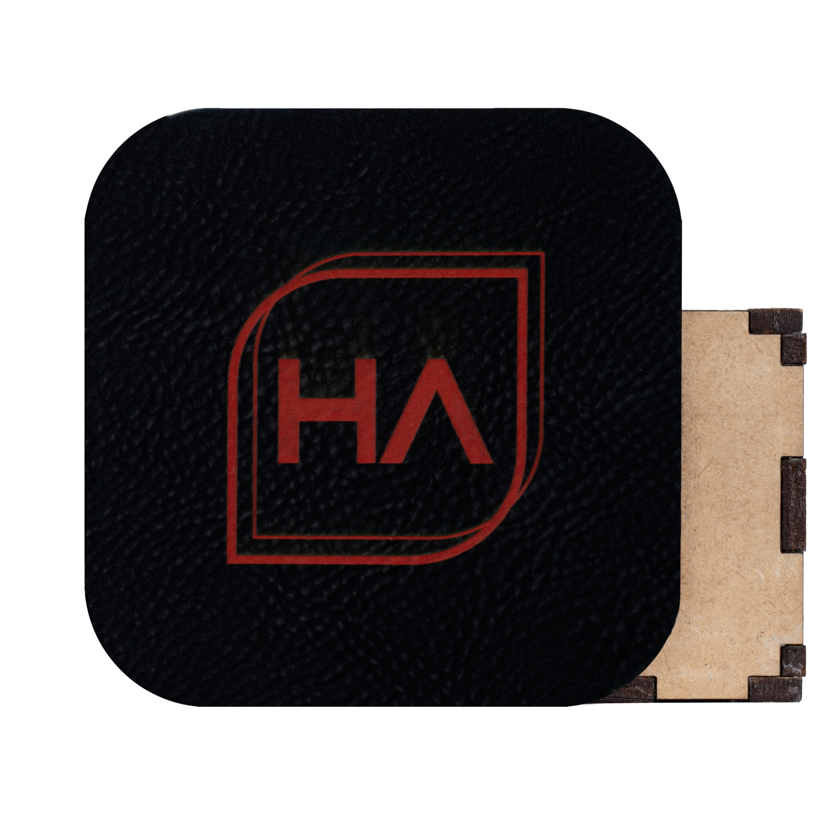 Black to Red MakerLeatherette Laserable Leatherette Sheet