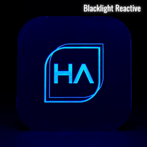 Blacklight reactive 1/8" Two Tone Black/White Acrylic Sheet