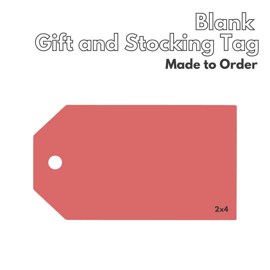 Craft Blank Acrylic gift and stocking tag