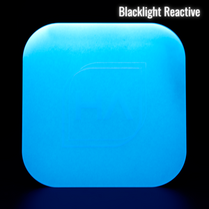 Blacklight reactive 1/8" Blue Glow in the Dark Cast Acrylic Sheet