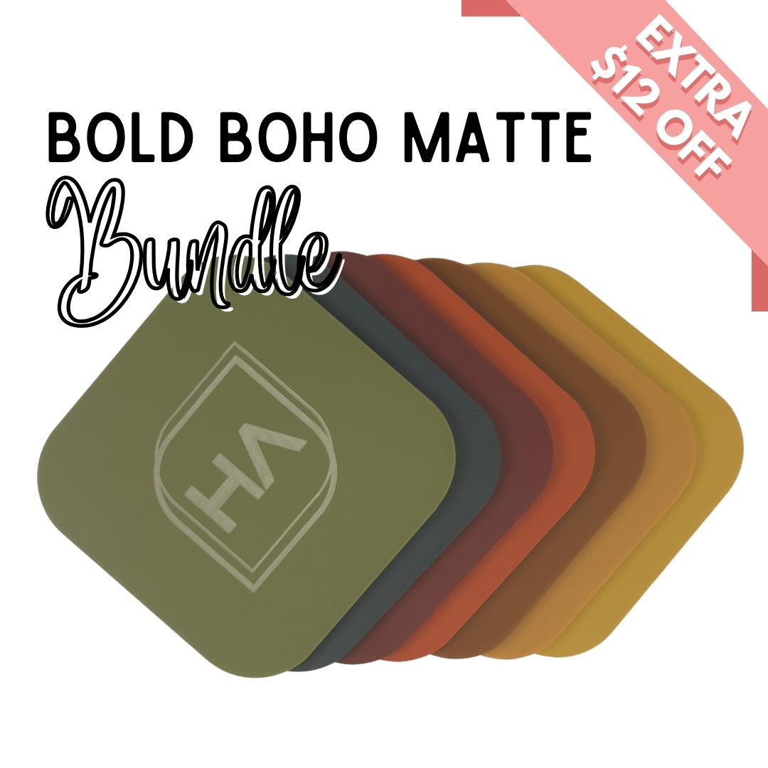 1/8" Bold Boho Matte Cast Acrylic Sheet Bundle