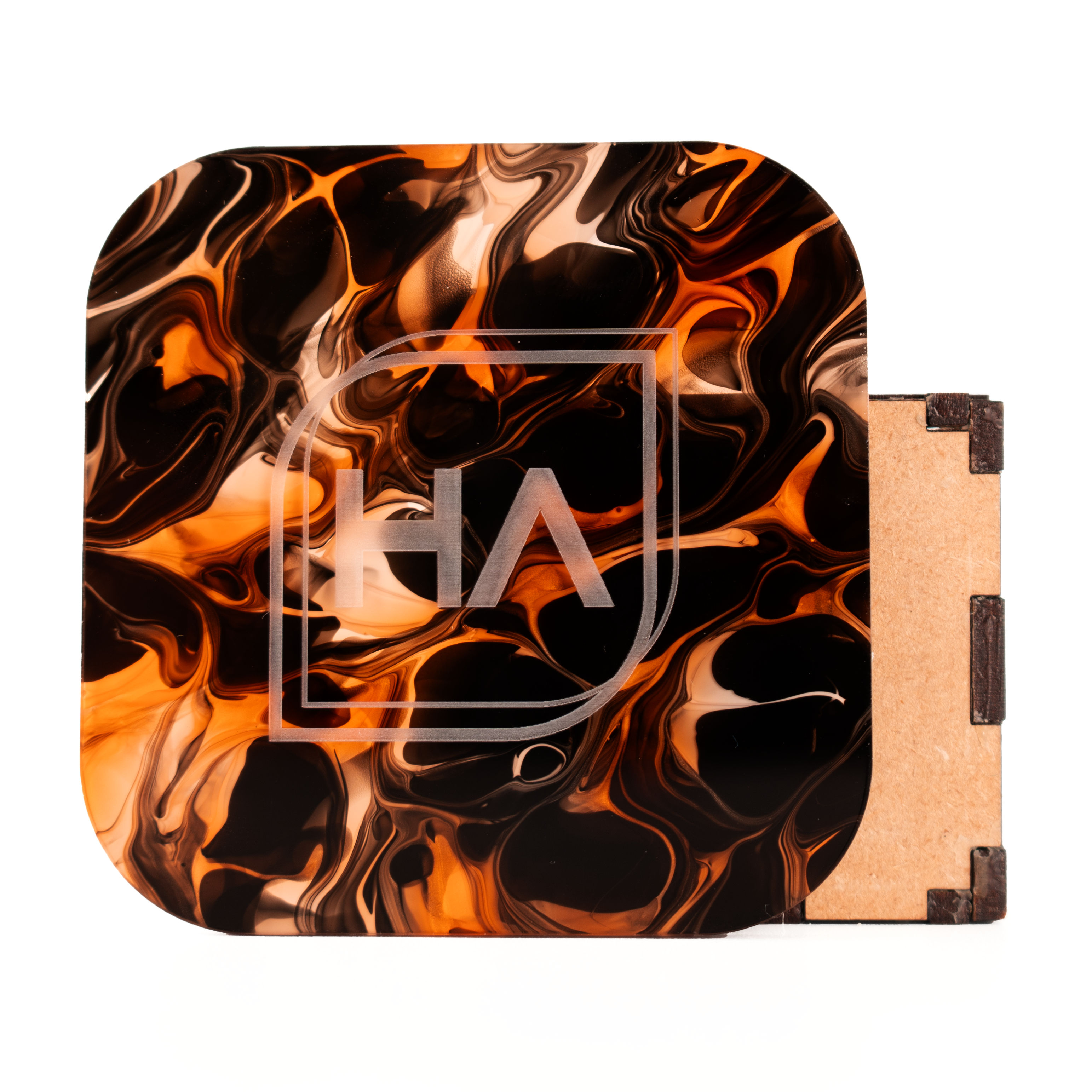1/8" Bonfire Swirls Cast Acrylic Sheet