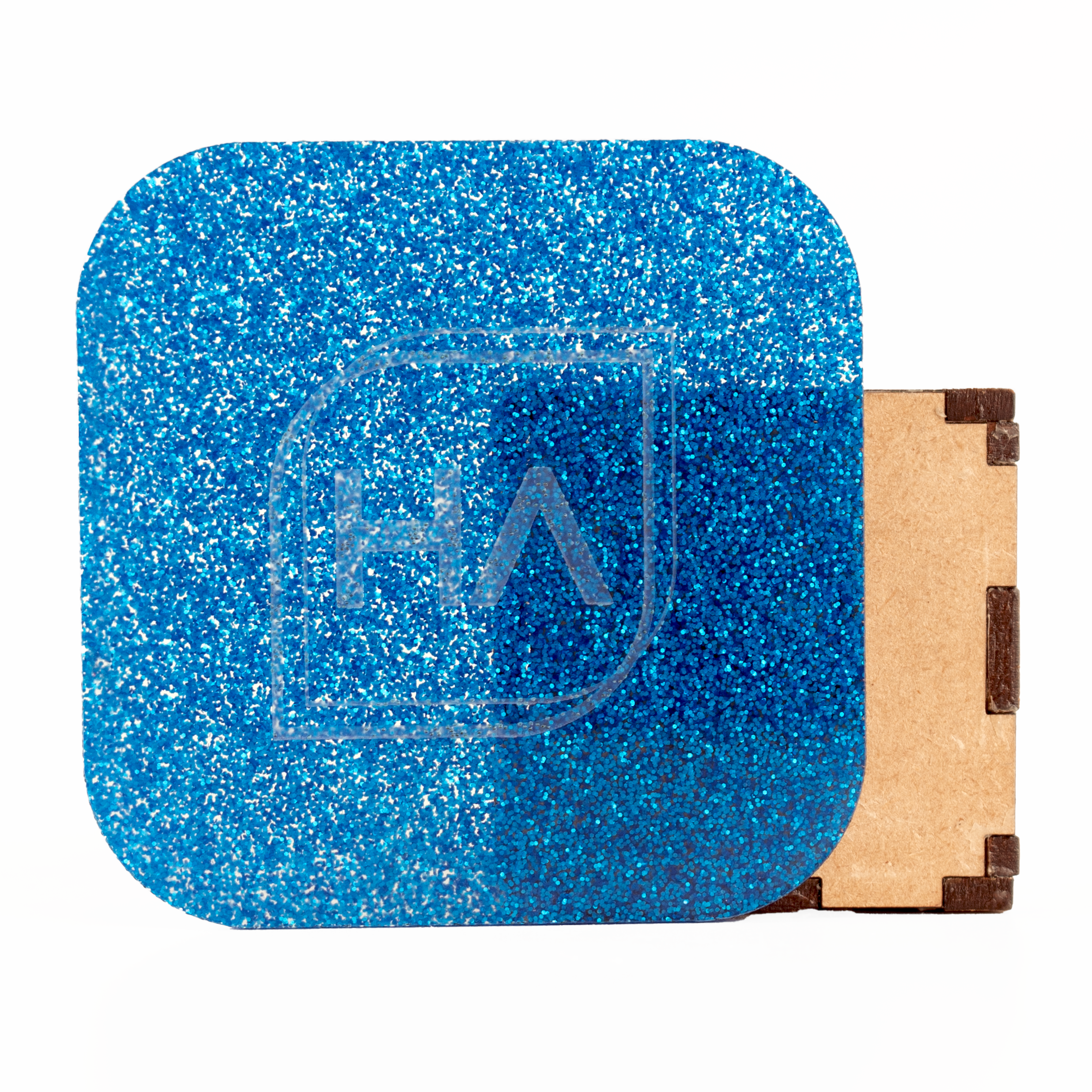 1/8" Bright Blue Glitter Cast Acrylic Sheet