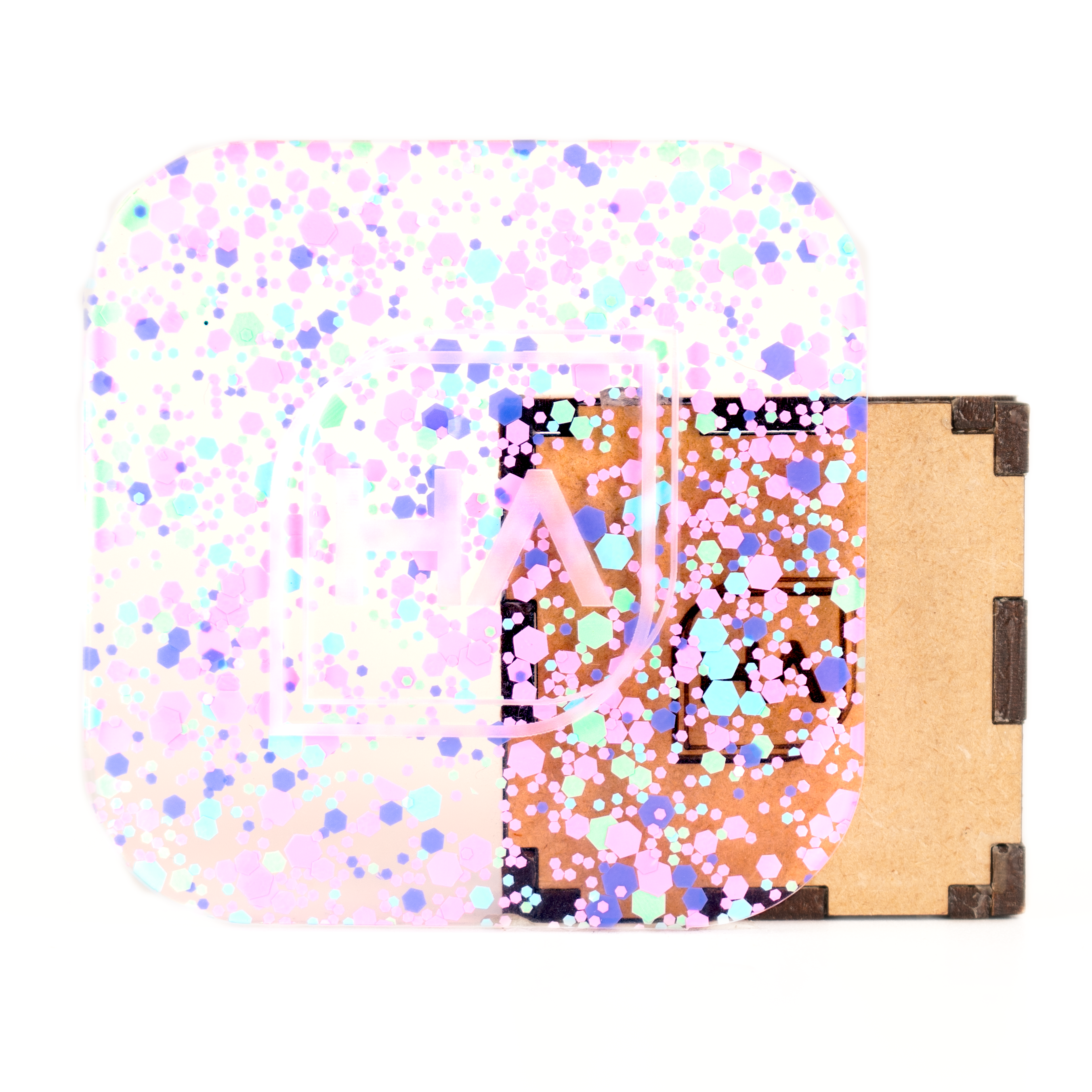 1/8" Bubblegum Daisy Confetti Cast Acrylic Sheet