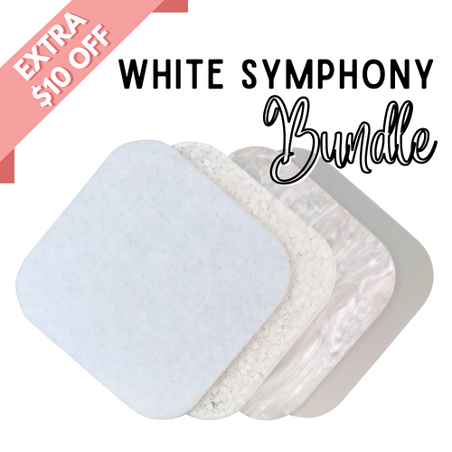 Extra $10 off White Symphony Acrylic Sheet Bundle