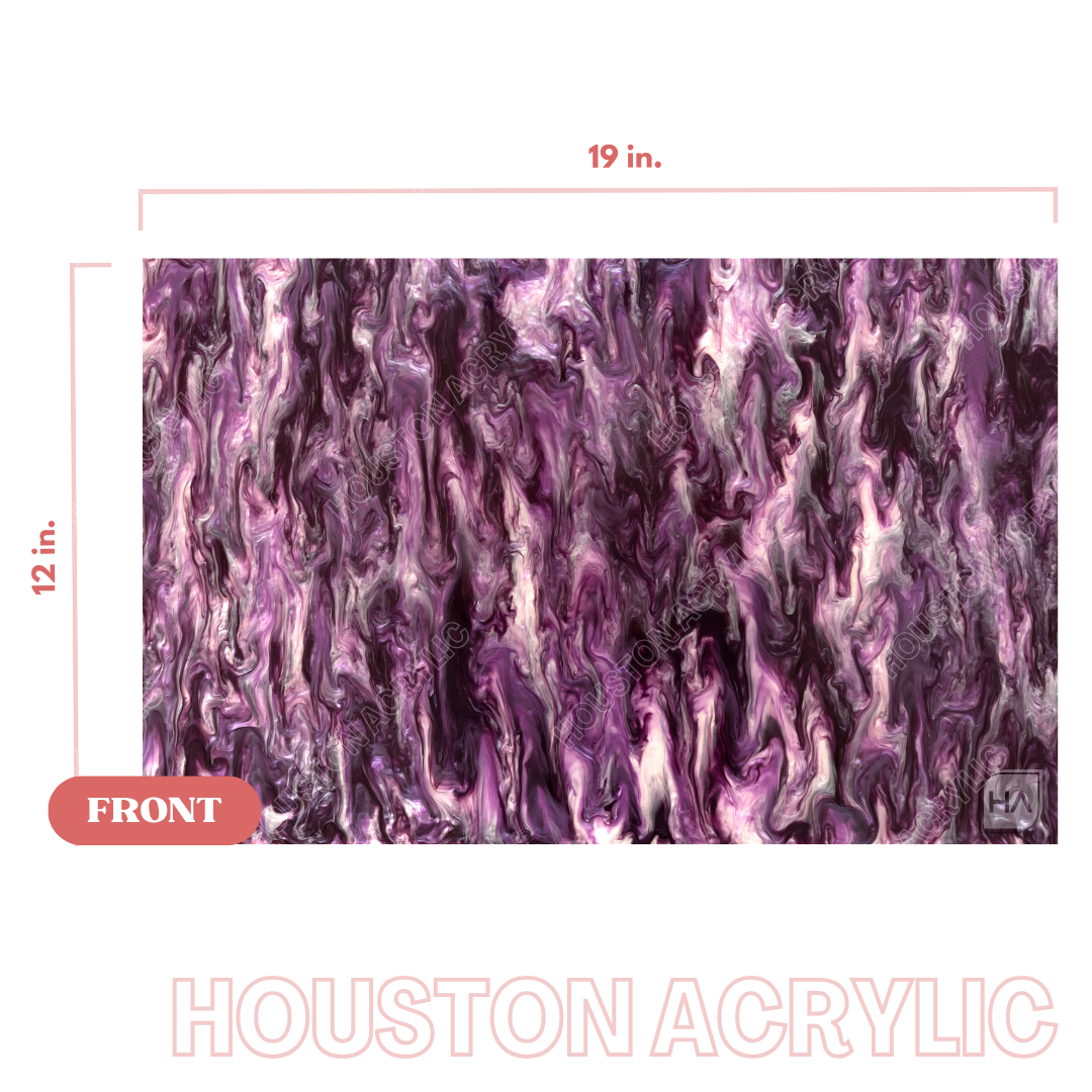 1/8" Cursed Pearly Swirly Cast Acrylic Sheet