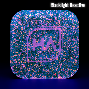 Blacklight reactive 1/8" Candy Daisy Confetti Cast Acrylic Sheet