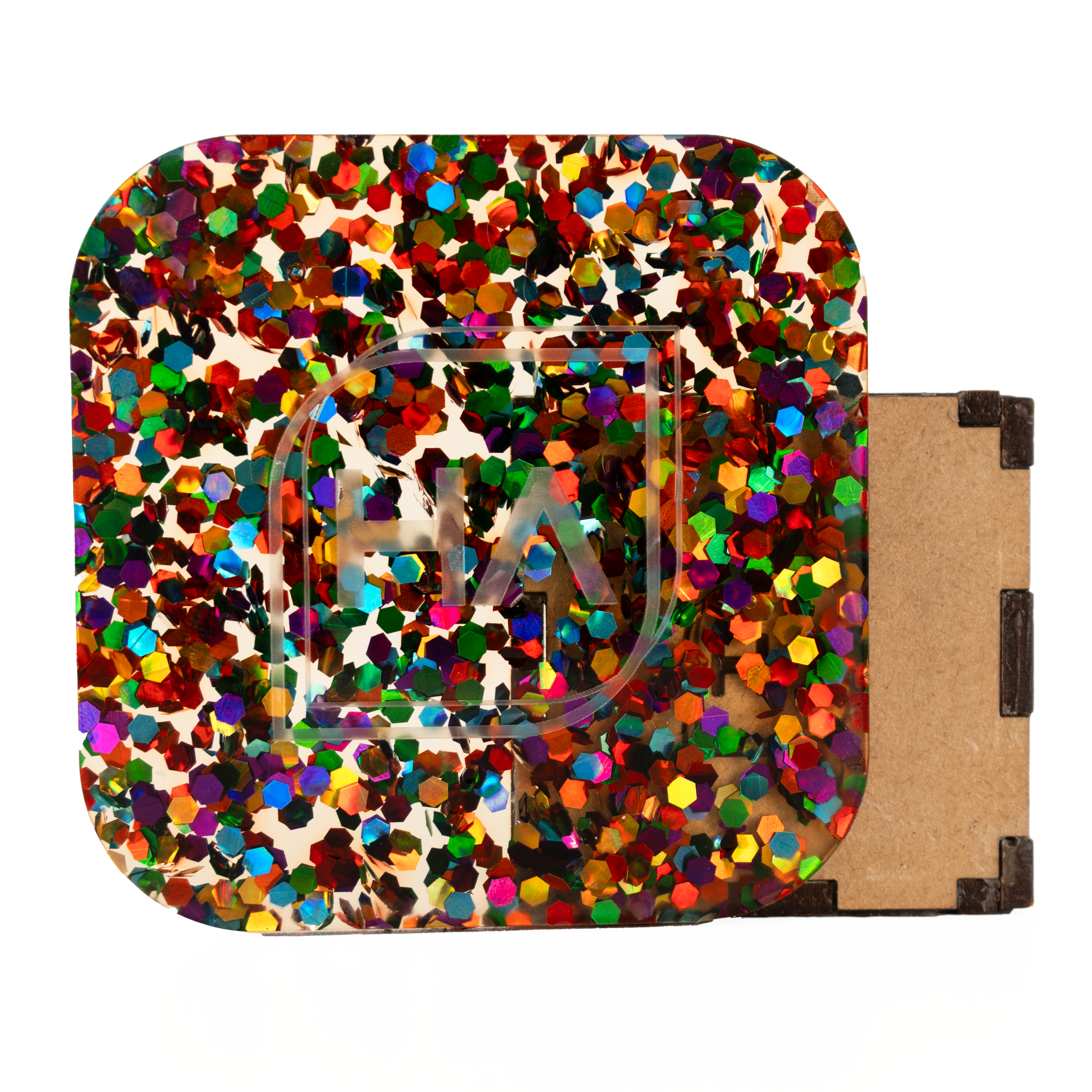 1/8" Carnival Hex Confetti Cast Acrylic Sheet