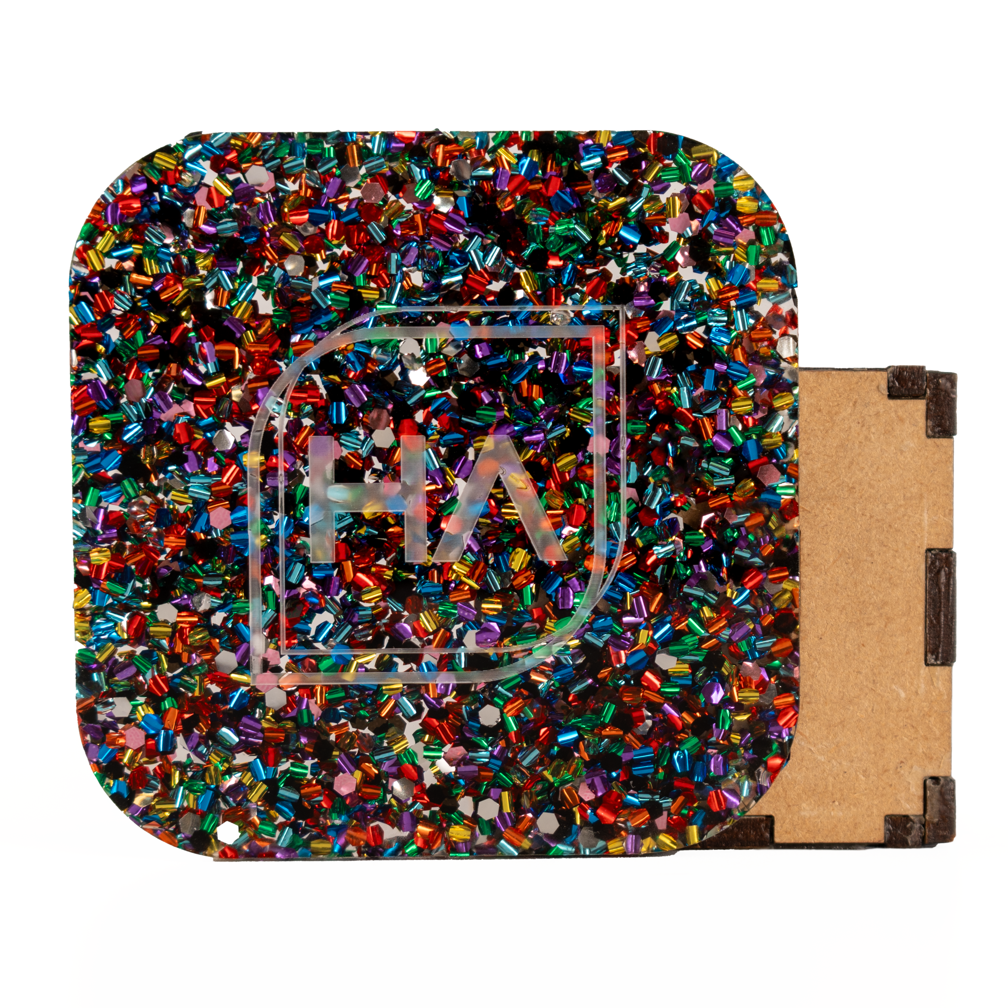 1/8" Celebration Chunky Hex Confetti Cast Acrylic Sheet