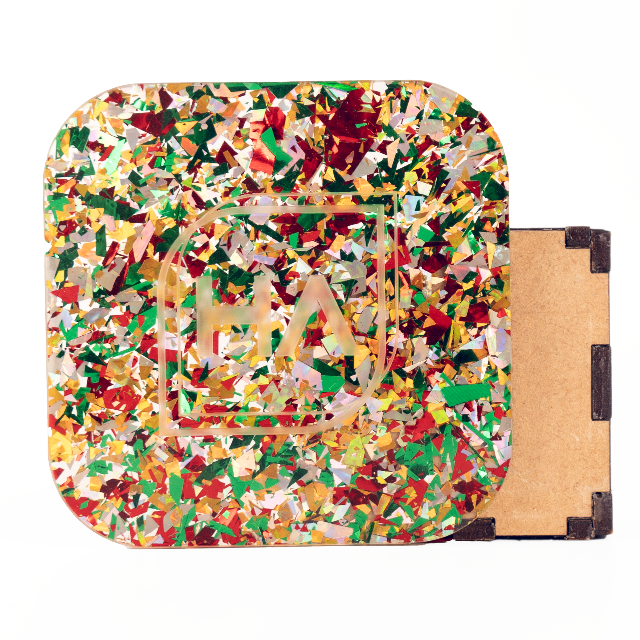 4mm Christmas Confetti Glitter Cast Acrylic Sheet