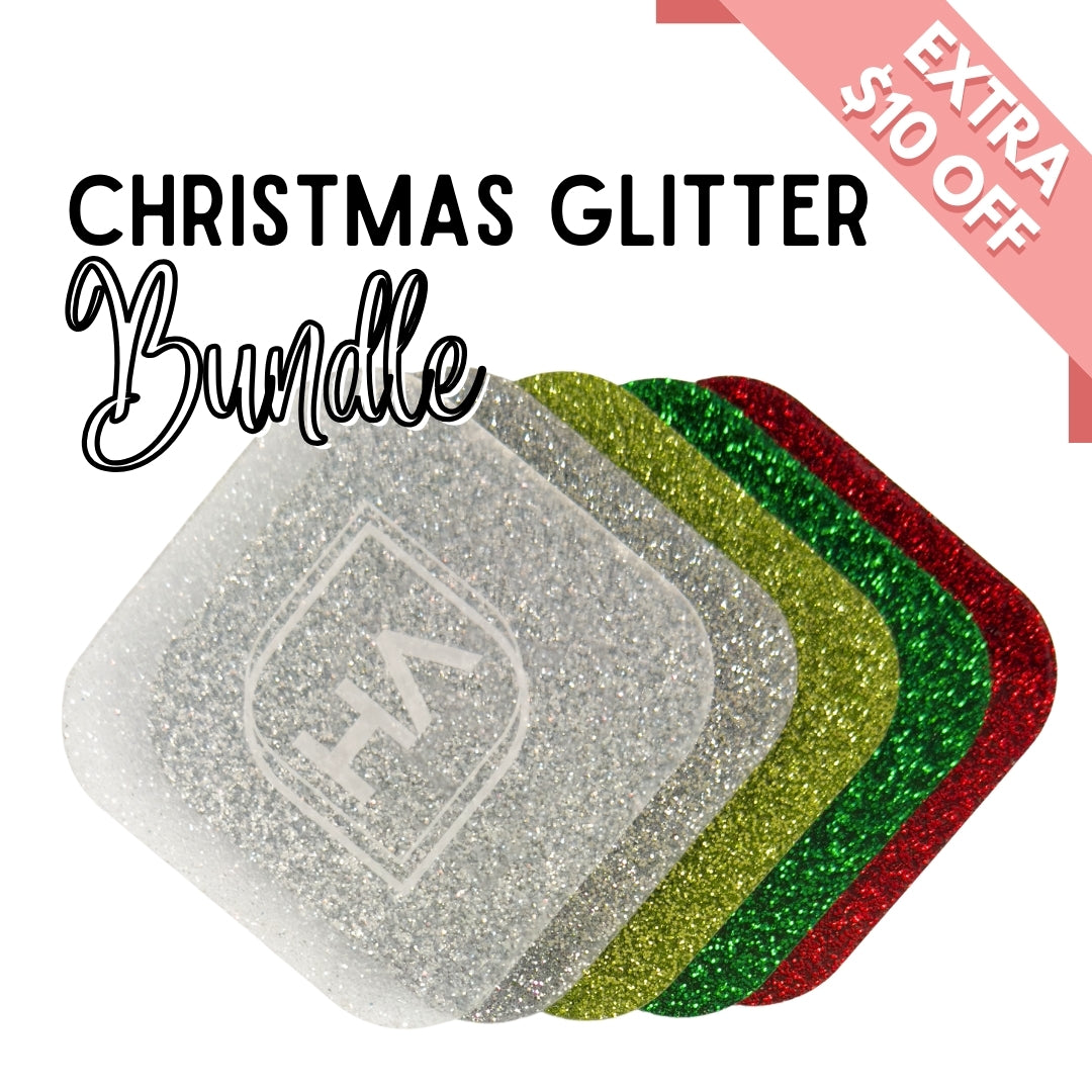1/8” Christmas Glitter Cast Acrylic Sheet Bundle