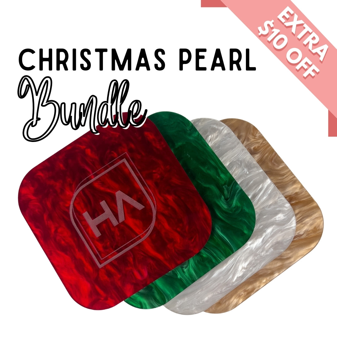 1/8" Christmas Pearl Cast Acrylic Sheet Bundle