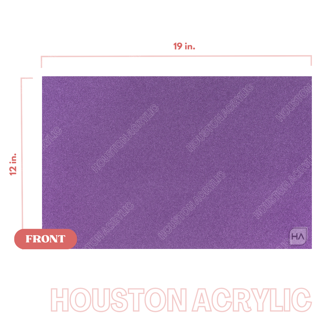 1/8" ColorCarve Purple to White Glitter Cast Acrylic Sheet Full Size Sheet View