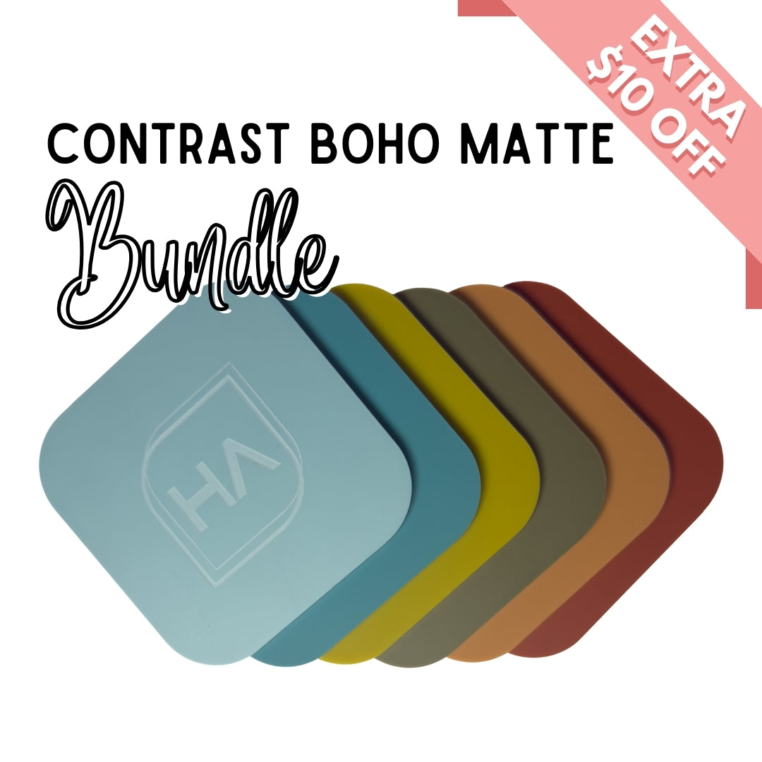 1/8" Contrast Boho Matte Cast Acrylic Sheet Bundle