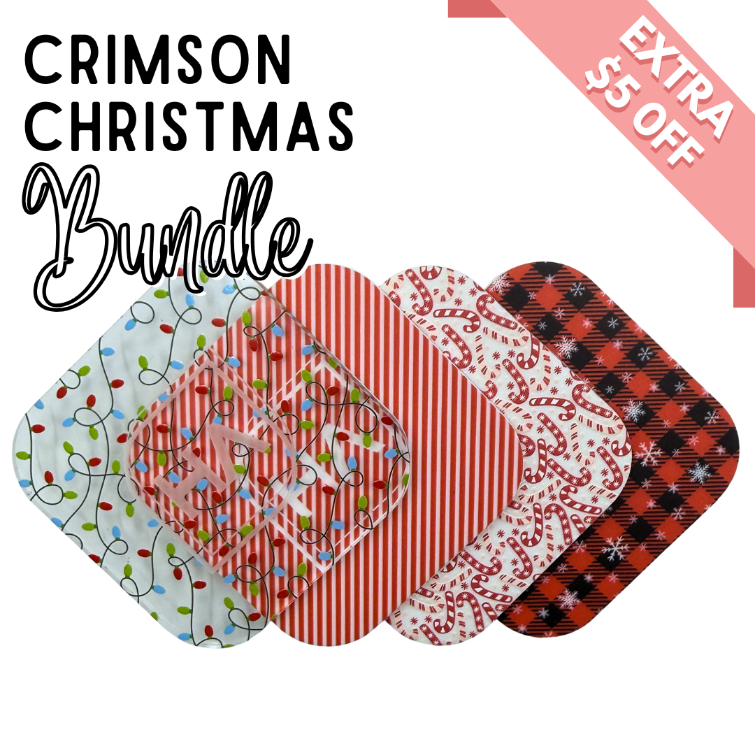 Crimson Christmas MakerPrint Acrylic Sheet Bundle