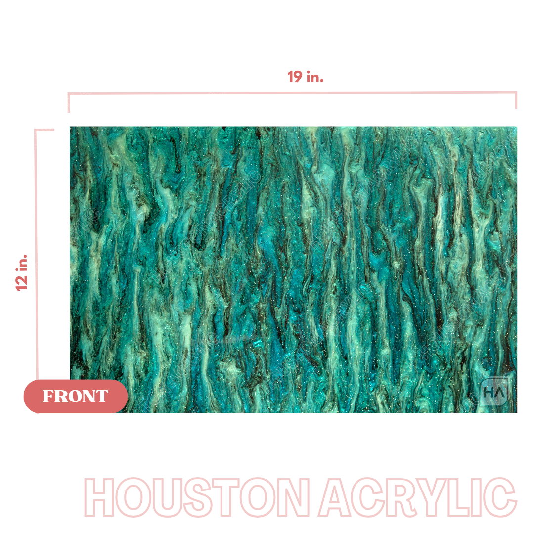 1/8" Emerald Starry Sky Cast Acrylic Sheet