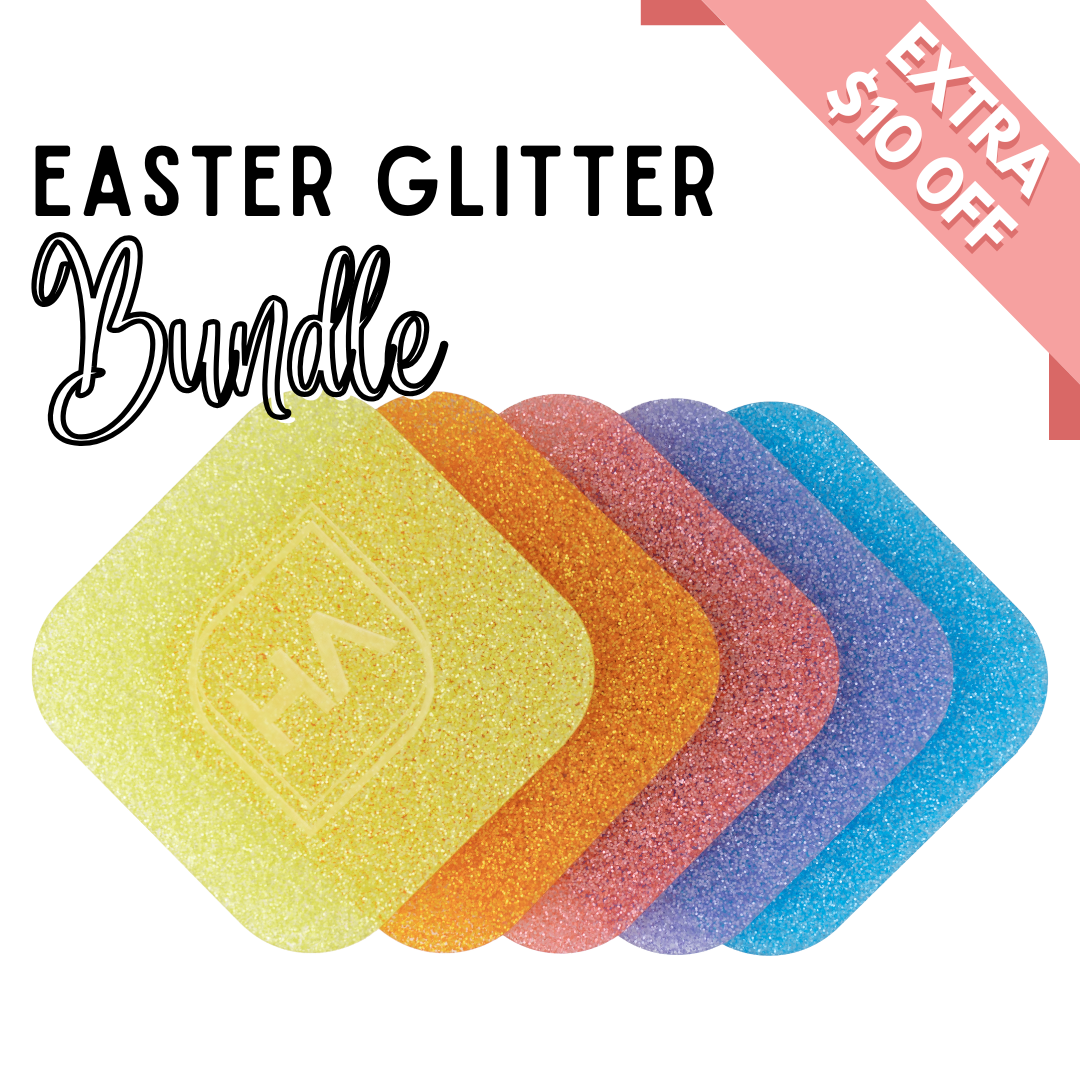 1/8" Easter Fine Glitter Cast Acrylic Sheet Bundle