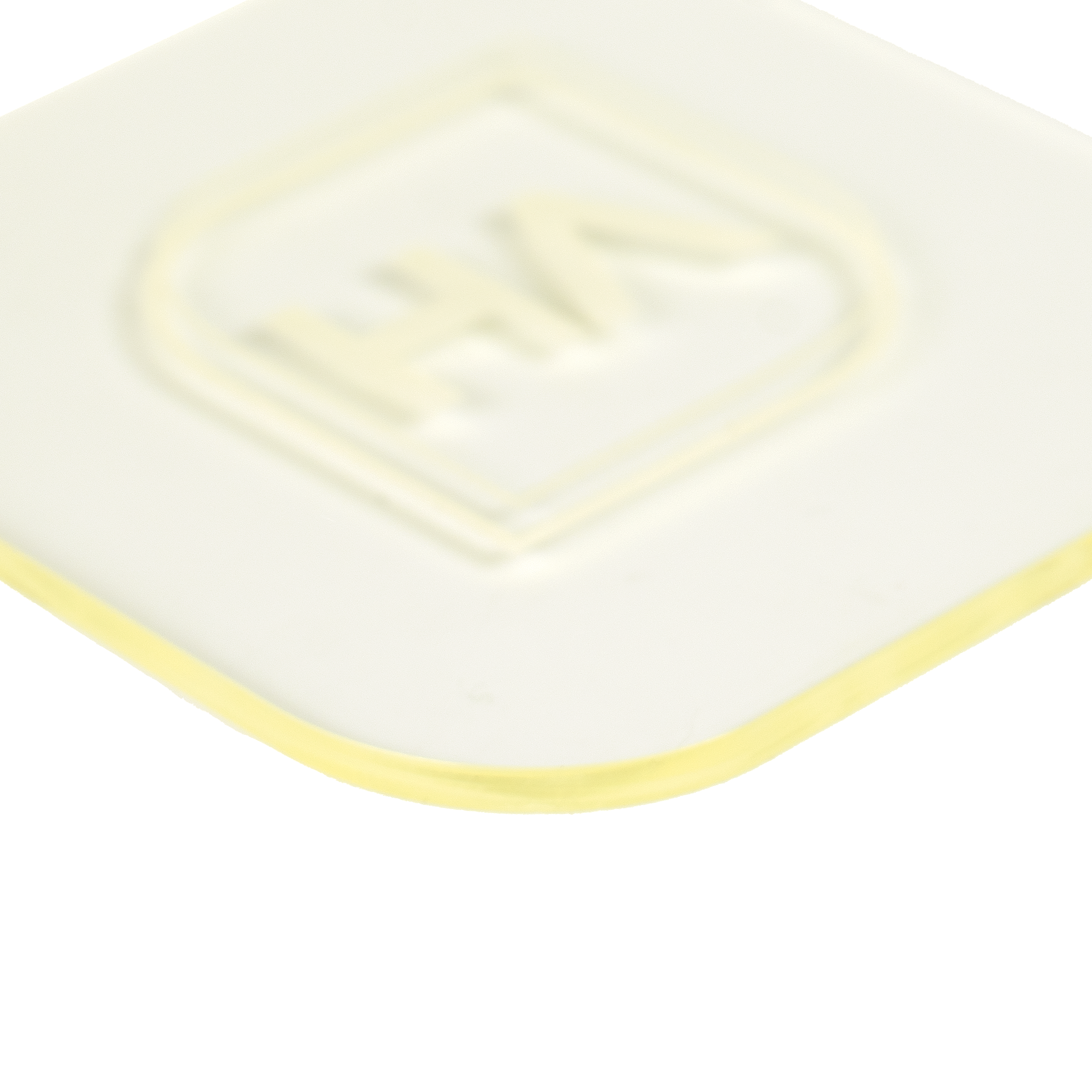 1/8" Edge Glow Translucent Yellow Cut Edge Example