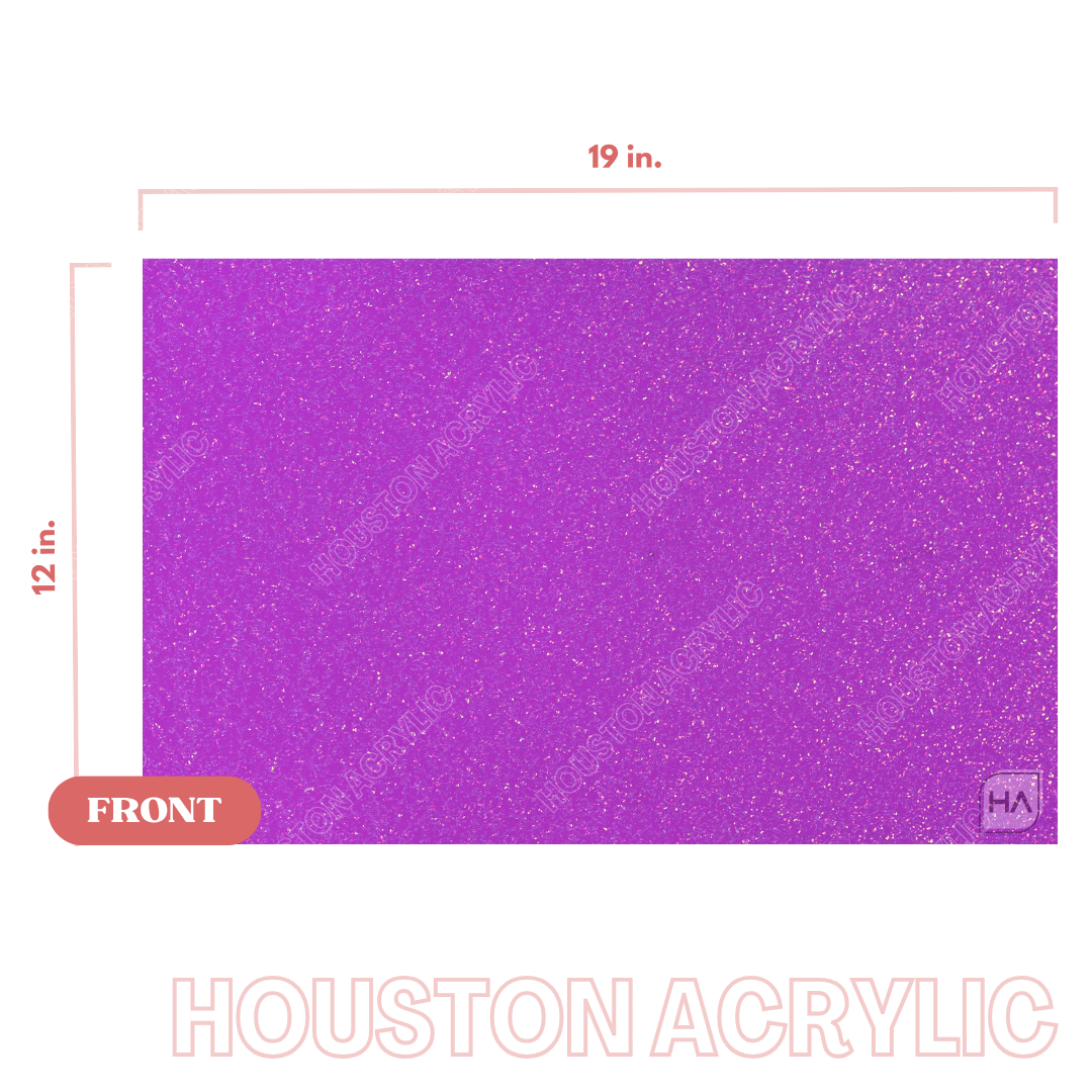 1/8" Electric Purple Crackled Cast Acrylic Sheet Full Size Sheet View