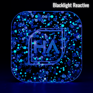 Blacklight reactive 1/8" Enchanted Polka Dots Cast Acrylic Sheet