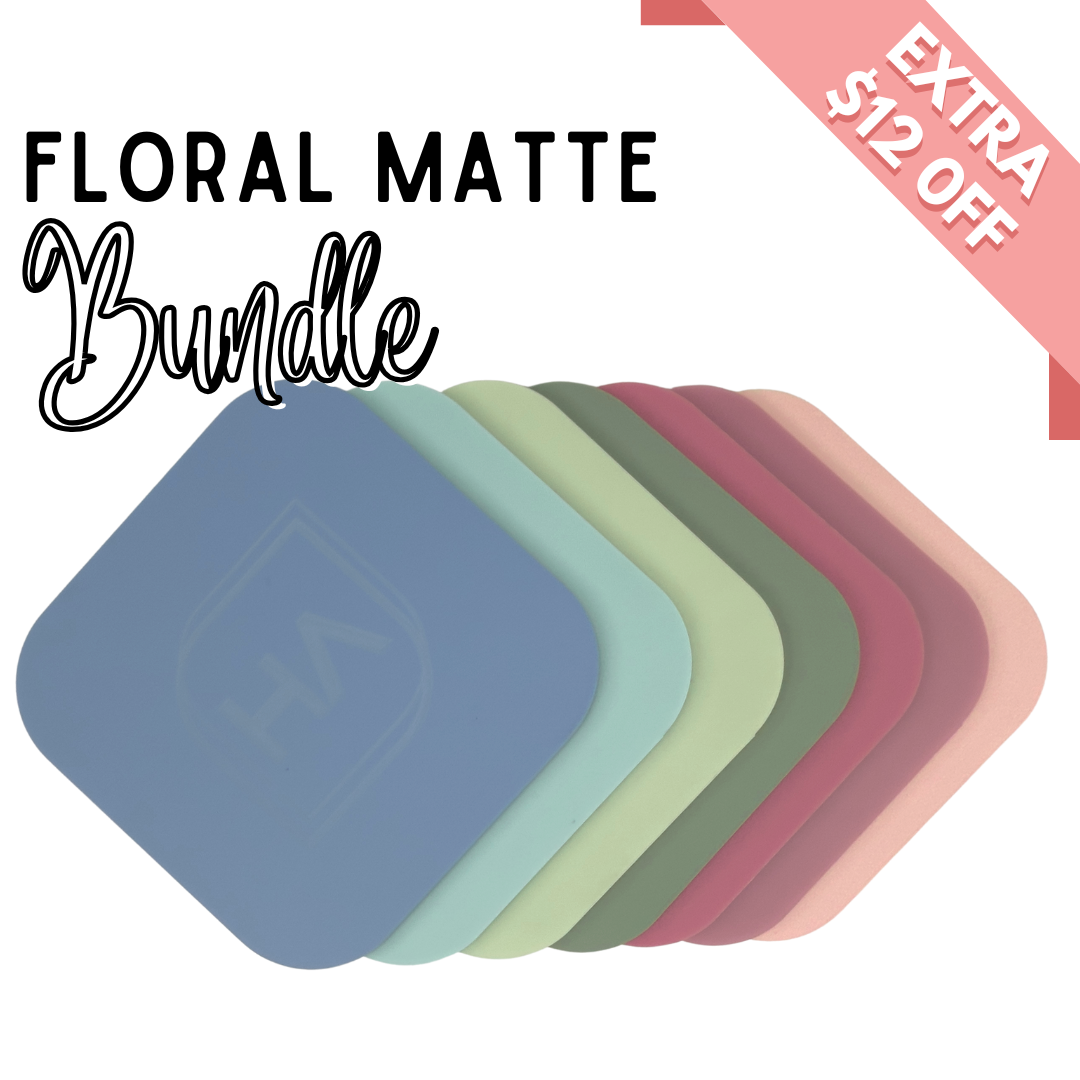 1/8" Floral Matte Cast Acrylic Sheet Bundle